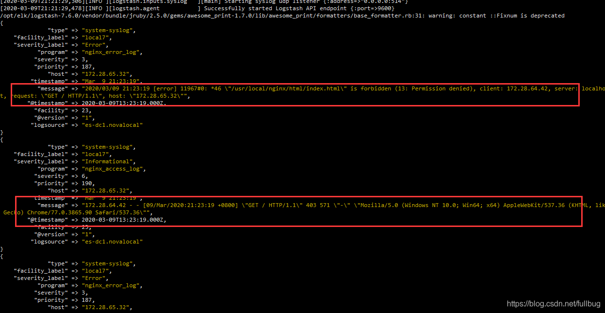 通过filebeat、logstash、rsyslog采集nginx日志的几种方式 ELK 第15张