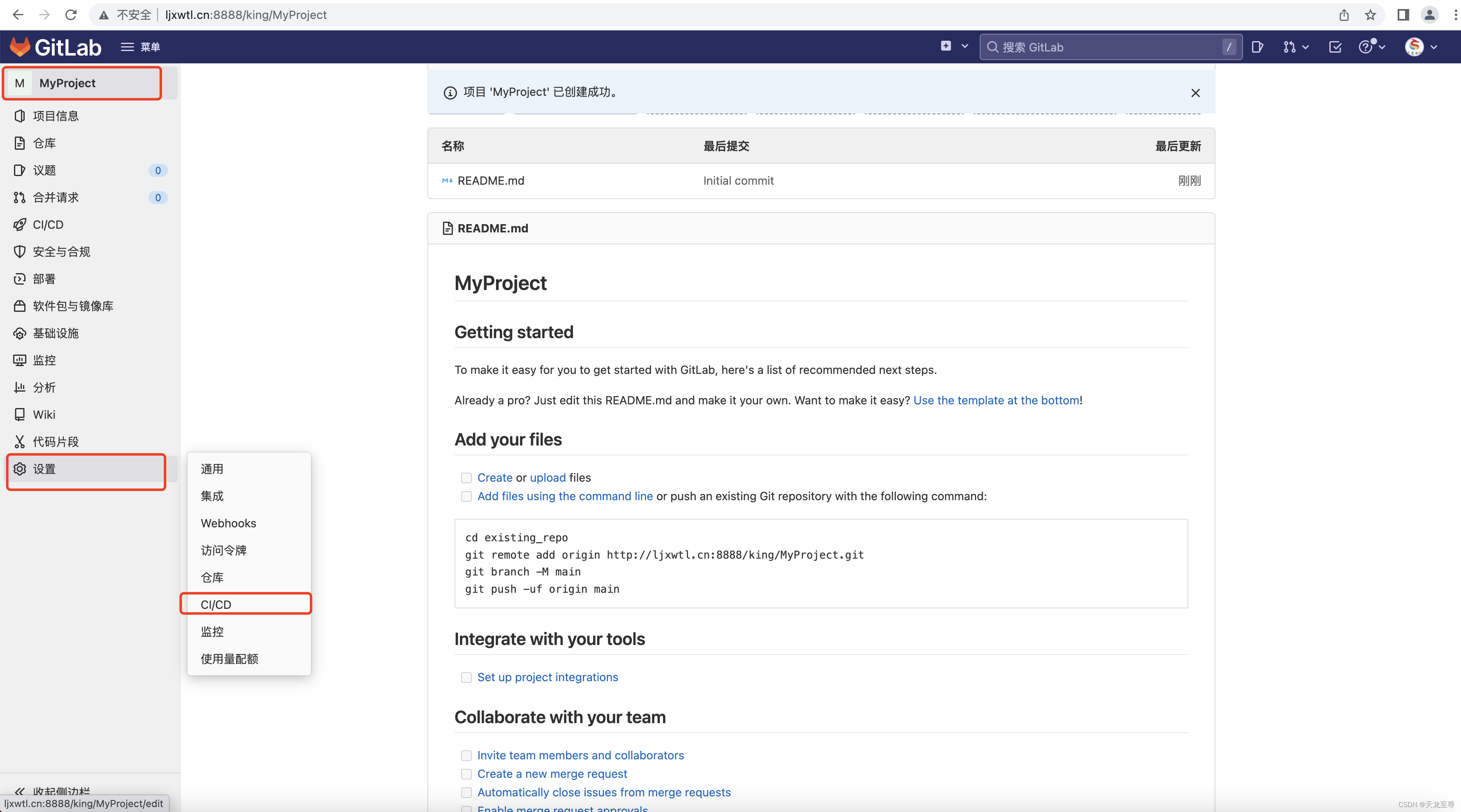 使用Docker Compose搭建GitLab的CI/CD集成化部署环境以及使用 gitlab 第25张